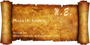 Muzsik Endre névjegykártya