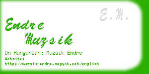 endre muzsik business card